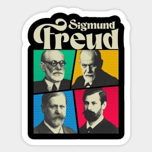 Sigmund Freud Comics White Sticker